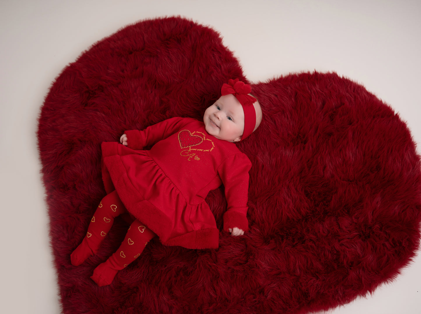 Litlle A Heart Dress Red