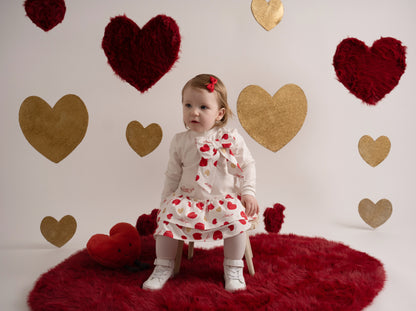 Little A Heart Dress White