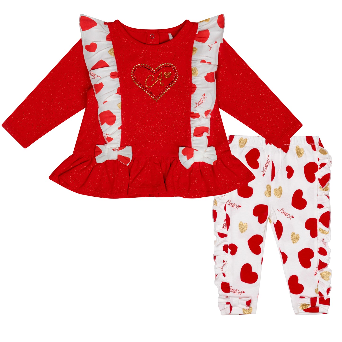 Little A Heart Legging Set