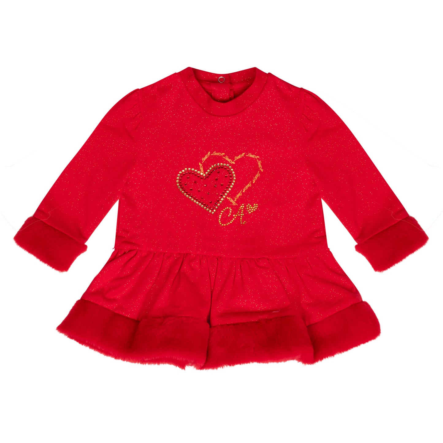 Litlle A Heart Dress Red