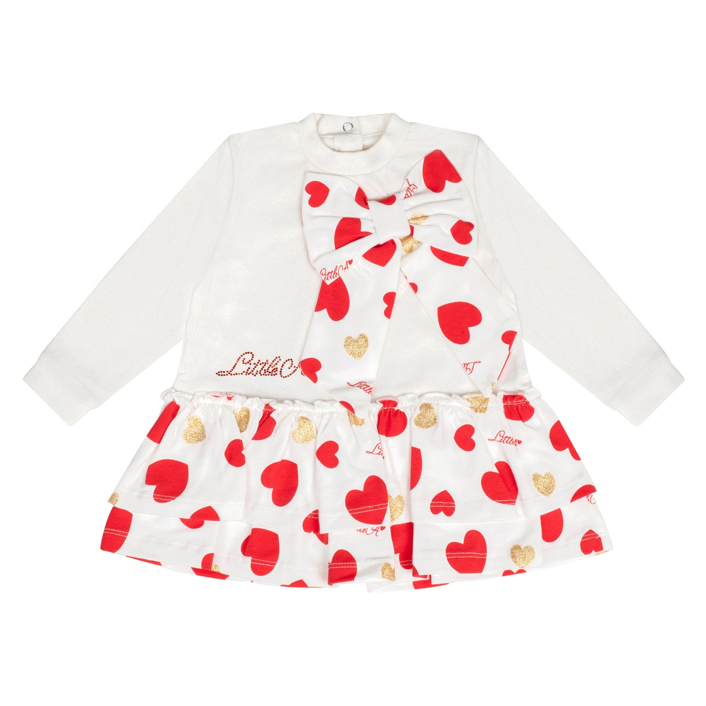 Little A Heart Dress White